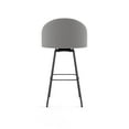 thumbnail image 4 of Amisco Nelly 26 In. Swivel Counter Stool - Grey Polyester / Black Metal, 4 of 9