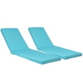thumbnail image 5 of Unique Choice 74.4"L x 22.05"W x 2.76"H Chaise Lounge Cushion, Outdoor Indoor Patio Polyester Chair Cushion,SKY BLUE 2PCS, 5 of 6