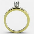 thumbnail image 3 of Women's Stainless Steel Two Tone IP Gold 4.40(g) CZ Clear Ring Set, 3 of 4