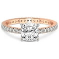 thumbnail image 3 of 5 Carat IGI Certified Cushion Shape Lab Grown Diamond Engagement Ring | 14K Rose Gold | Claire Full Eternity Diamond Ring | FG-VS1-VS2 Quality Friendly Diamonds, 3 of 4