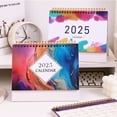 thumbnail image 4 of 1Pc Desktop Calendars for 2025, 2024-2025 Standing Flip Desktop Calendar, 18 Months School Year Calendars with Planner Stickers, Standing Flip Desktop Calendar with Monthly Summary, B, 4 of 8