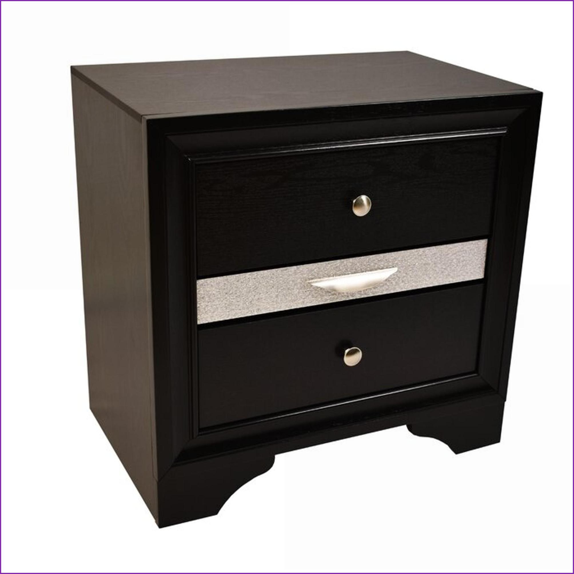 Bedroom Set for Master/Guest Room, Traditional Queen 4 PC Storage in Black Engineered Wood | Black | Wood