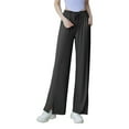 thumbnail image 2 of HAOTAGS Yoga Pants for Women,Breathable Side Slit Cooling Lightweight Summer Palazzo Pants Black S, 2 of 8
