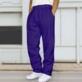 thumbnail image 2 of Mens Pants Casual Solid Color Track Workout Pants with Pocket Sizes M-3XL, 2 of 4