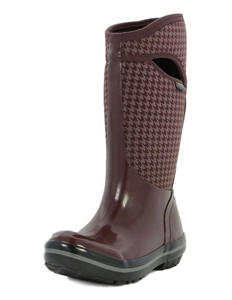 Bogs Boots Womens Plimsoll Houndstooth Pull On Waterproof 72030