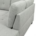 thumbnail image 6 of Aukfa 103" Sectional Sofa with Storage Ottoman, L Shape Couch for Living Room, Right Facing Chaise, Flannel, Off White, 6 of 11