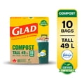 thumbnail image 1 of Glad Certified Compostable Bags - Tall 49 Litres -, 1 of 13