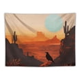 thumbnail image 5 of Orinice  Western South Boho Aesthetic Art Tapestry, Sun River Bird Cactus Mountains Wall Decor for Bedroom Dorm Home Living Room Travel Camping 50x40inch, 5 of 6