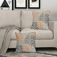 thumbnail image 2 of Polka Dot Pillow Covers 18x18 Set of 2 Black Cream Throw Pillows Boho Design Brush Strokes Decorative Outdoor Pillowcase Square Cushion Cover Linen Pillow Case for Home Sofa Couch Bed, 2 of 5