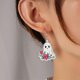 thumbnail image 5 of Merryso - 1 par de pendientes colgantes con forma de murciélago, castillo, calavera, calabaza y fantasma para Halloween, código de producto 83031 D, 5 of 5