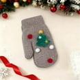 thumbnail image 2 of SERTG Unisex Christmas Gloves Funny Family Kids Adults Gifts 3D Knit Mittens Plush Fleece-Lined Gloves Thermal Warm Soft Holiday Winter Gloves(Khaki,Free Size), 2 of 4