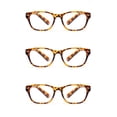thumbnail image 2 of EYE ZOOM 3 Pack Retro Readers Plastic Vintage Style Reading Glasses for Men and Women, Amber +3.00, 2 of 5