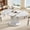 White, variant on Laisnet 59" Extendable Wooden Dining Table for 8, Modern Kitchen Table with Hidden Storage, Black