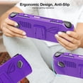 thumbnail image 4 of TPU Protective Case for ROG Ally Game Console with Back Bracket Anti-slip Protective Cover-Purple, 4 of 7