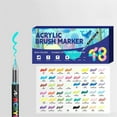 thumbnail image 5 of Furenl Acrylic Paint Markers, Soft Brush Nib Acrylic Markers - 12 to 60 Colors for Diy Art on Tiles, Glass, and Ceramics (3Ml), 5 of 9