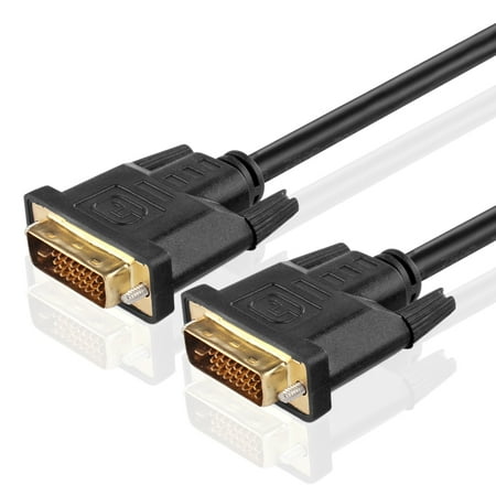 Dual Dvi Port - DVI to DVI DVI-D Cable (50 Feet) - Gold Plated DVI Digital Dual Link Male Connector Wire Cord for PC Computer LCD Monitor Display - Black