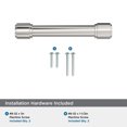 thumbnail image 5 of Amerock Faircrest 3-3/4 inch (96mm) Center-to-Center Polished Nickel Cabinet Pull, 5 of 7