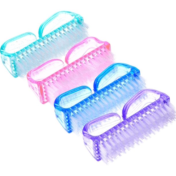 cepillos de uñas para uso diario 4 tipos diferentes de cepillos de uñas con mango de plástico para limpiar las uñas cepillos de uñas fáciles de usar limpiadores de uñas para manos y pies cepillos de