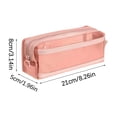 thumbnail image 2 of Zipper Clear Mesh Pencil Cases Fashion Durable Pencil Bag Multipurpose Travel Carry Portable Bags for Office Green One Size, 2 of 2