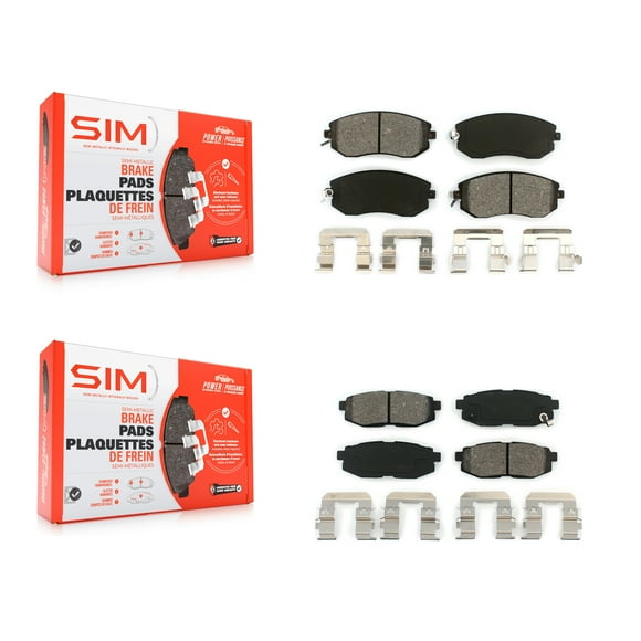 SIM Front Rear Semi-Metallic Brake Pads Kit for Car Subaru BRZ Scion FR-S Toyota 86 GR86 KSM-100187