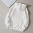 thumbnail image 6 of Work Tops for Women Winter Fall Comfy Hooded Long Sleeve Bubble One Shoulder Drawstring Graphic Leisure Cotton Hoodies Sweatshirts(White,S), 6 of 7