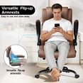 thumbnail image 4 of COOLHUT Big and Tall Office Chair 350LBS, Comfy Heavy Duty Executive Desk Chair with Adjustable Lumbar Support, Higth Back Computer Home Office Chair with Padded Flip -up Arms, Brown, 4 of 10