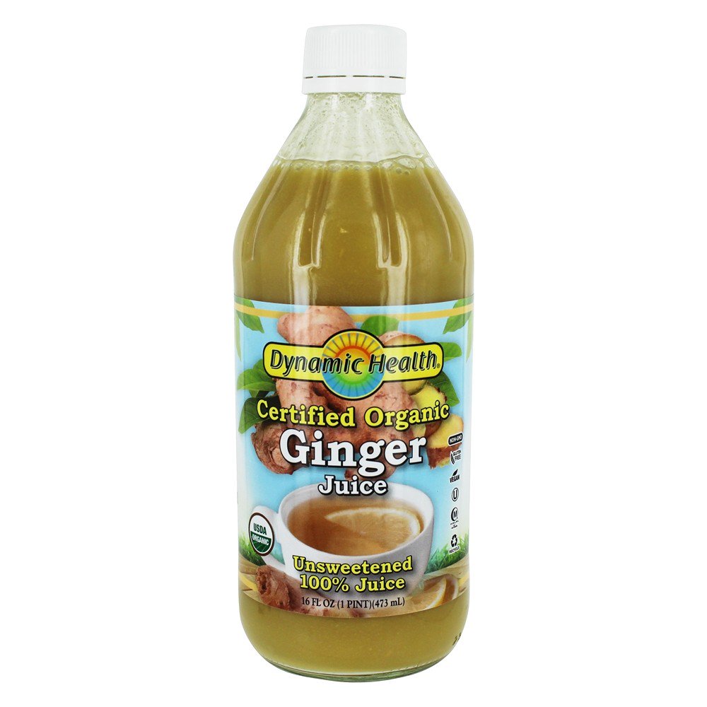 Dynamic Health Certified Organic Ginger 100 Juice Unsweetened 16
