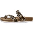 thumbnail image 5 of Sandalias para mujer con plantilla de corcho, sandalias deslizantes ajustables con doble hebilla para chanclas casuales de verano, sandalias de playa con punta abierta, 5 of 5
