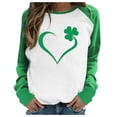 thumbnail image 2 of fartey Chandails de la Saint-Patrick pour Femmes Manches Longues Décontractées T-Shirt Graphique Trèfle Col Rond Irlandais Mode 2025 Hauts Confortables T-Shirt Blouse Cadeau pour Femmes, 2 of 5