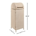 thumbnail image 4 of happimess Darla 31.39-Gallon All-Weather Wicker/Metal Swing Top Hideaway Outdoor Trash Can for Package Delivery, Patio Furniture, Cushions, Gardening Tools, Pool Supplies, Light Pink/White, HPM1202D, 4 of 9