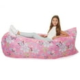 thumbnail image 7 of Three Cheers for Girls: Pink Butterfly Inflatable Lounge Chair- 6 Feet, 250 Lb. Capacity, Drawstring Carrying Bag, Teens Tweens & Girls Ages 6+, 7 of 7
