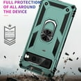 thumbnail image 7 of Feishell Hybrid Armor Phone Case for Google Pixel 7 Pro,Military Grade Shockproof 360 Rotatable Metal Ring Holder Kickstand Support Magnetic Car Mount Dual Layer Protective Phone Cover,Darkgreen, 7 of 7