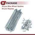 thumbnail image 5 of Unique Bargains 36 Set 13G Bicycle Spokes 13G Bike Wheel Spokes Galvanized Carbon Steel Silver Tone-100mm, 5 of 7