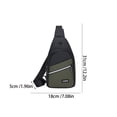 thumbnail image 3 of Bolsa bandolera para hombre con agujero para auriculares - Mochila de pecho resistente al agua para senderismo, acampada y uso diario, 3 of 6