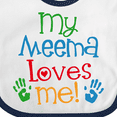 thumbnail image 4 of Inktastic My Meema Loves Me Boys or Girls Baby Bib, 4 of 4