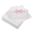 thumbnail image 7 of 100PCS Bowknot Name Cards: Pink Bow Place Cards Cute Scalloped Tent Name Cardstock Blank Seat Assignment Label for Birthday Party Wedding Table Setting Supplies, 7 of 7