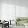 thumbnail image 5 of LooYee 24 Pack Decorative 3D Wall Panels, 19.7''x19.7'' Accent Texture Wall Panels for Interior Wall Decor White, Wall Covering Panles for Living Room Gaming Room Bedroom TV Background,Cover 64 Sq.Ft, 5 of 8