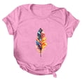 thumbnail image 2 of NAMTYQX Womens Oversized Tee Shirts Loose Cool Graphic Light Muster Crewneck Plus Size Fashion Short Sleeve Women's Blouses Pink Size L, 2 of 4