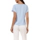 thumbnail image 3 of INSPIRAR CHIC Estilo Top de Manga Corta para Blusas Casuales de Mujer con Frente Plisado Cuello Redondo Camisetas Básicas de Verano M Azul Claro, 3 of 6