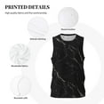 thumbnail image 3 of Xecao Black Marble Texture Abstract print basketball shirt for both men and women, a unisex basketball jersey perfect for theme parties-Small, 3 of 6