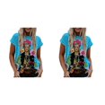 thumbnail image 3 of Jumpingount Camiseta con pintura al óleo para mujer, blusa con estampado gráfico, camisa divertida de gran tamaño, ropa de moda femenina, Type2 NO2, 3 of 6