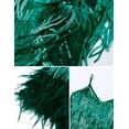 thumbnail image 5 of Women's Sequin Cocktail Dresses 1920s Flapper Dress Gatsby Fringe Mini Dresses Feather Prom Party Dress, 5 of 7