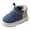 Navy, variant on Kids Boys Girls Winter Cloud Warm Home Plush Slippers on Cozy Soft Cover House Slippers Red