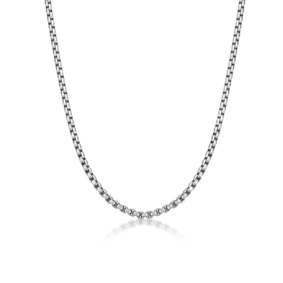 Metro Jewelry Stainless Steel Chain Necklace for Men 5 MM 24 Inch Long with Lobster Claw