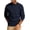 Dark Blue, variant on Men's Outdoor Casual Loose Plain Round Neck Sweater Pullover Knitwear Black L