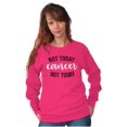 thumbnail image 5 of Not Today Breast Cancer Survivor Women Crewneck Sweatshirt Brisco Brands S, 5 of 6