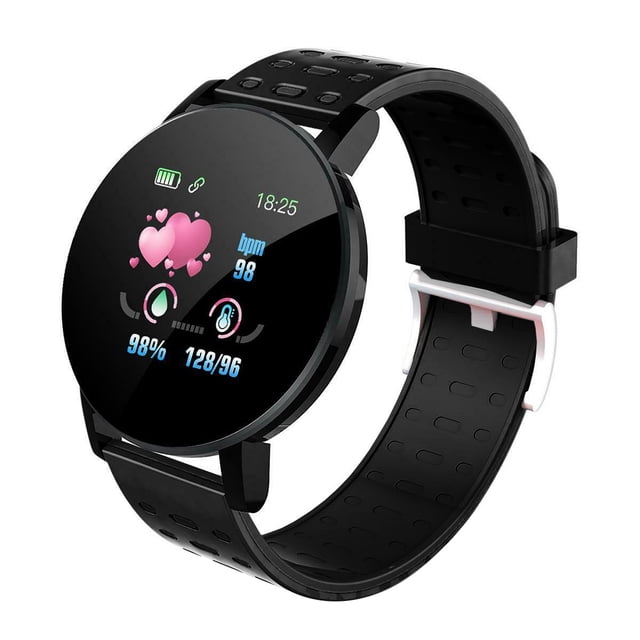 Reloj inteligente con pantalla táctil colorida, resistente al agua, rastreador de ejercicios, frecuencia cardíaca, presión arterial, reloj inteligente, negro Kearding EL2275-02B