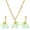 Green Suit, variant on Cherry Light Luxury Minority Design Clavicle Chain Earings Set
