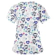 thumbnail image 3 of RKSTN Haut d'Uniforme à Col en V pour Femme à Manches Courtes Imprimé avec Poches, Liquidation d'Économies d'Été, 3 of 3