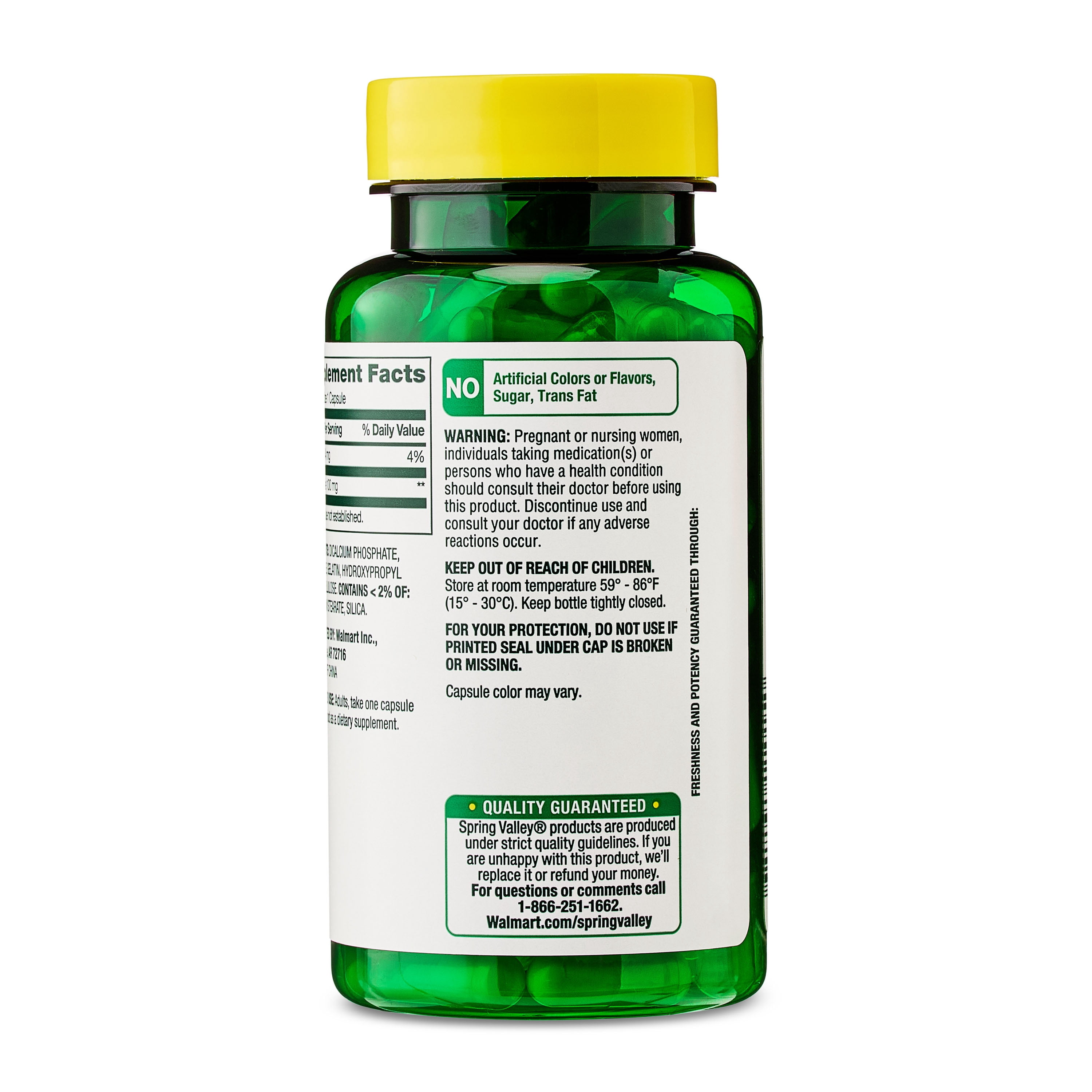 Spring Valley L-Theanine Dietary Supplement Capsules for Mood Support, 100 mg, 100 Count
